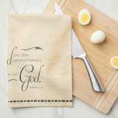 Gezegend zijn de vredeshanddoeken. theedoek (Quarter Fold)