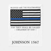 Gezegend zijn de vredeshandhavers gepersonaliseerd fleece deken (Voorkant)