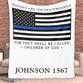 Gezegend zijn de vredeshandhavers gepersonaliseerd fleece deken