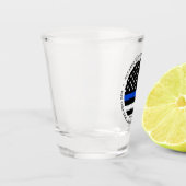 Gezegend zijn de vredeshandhavers gepersonaliseerd shot glas (Links)