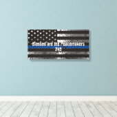 Gezegend zijn de Vredestichters met Badge Nummer Canvas Afdruk (Insitu (Houten vloer))