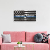 Gezegend zijn de Vredestichters met Badge Nummer Canvas Afdruk (Insitu (Woonkamer))