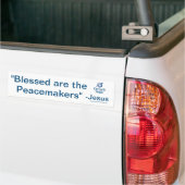 "Gezegend zijn de vredestroepen" Bumpersticker (Op Truck)