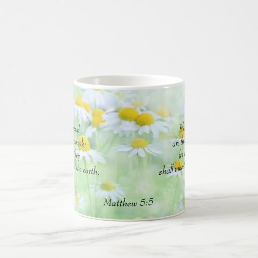 Gezegend zijn de zachtmoedigen (Mattheüs 5:5) Koffiemok (Center)