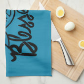 Gezegend zijn Pagan Triple Moon Pentagram Theedoek (Quarter Fold)