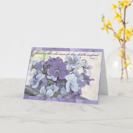 Gezegend zijn zij die rouwen om de sympathiekaart kaart (Gele Bloem)