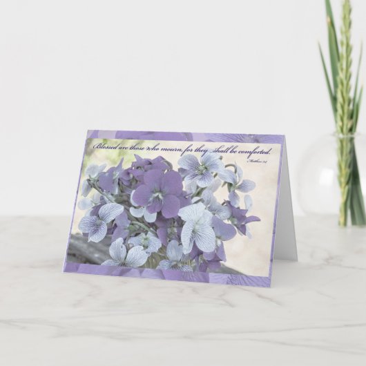 Gezegend zijn zij die rouwen om de sympathiekaart kaart (Voorkant)
