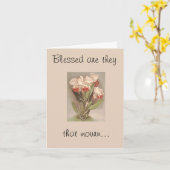 Gezegend zijn zij die rouwen om de Sympathy Card Kaart (Gele Bloem)