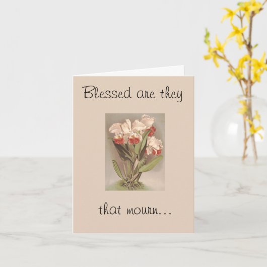 Gezegend zijn zij die rouwen om de Sympathy Card Kaart (Gele Bloem)