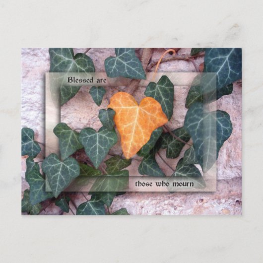 Gezegend zijn zij die treuren briefkaart (Voorkant)