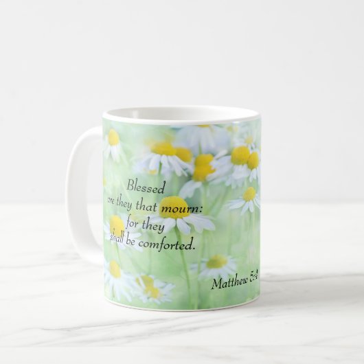 Gezegend zijn zij die treuren - Matteüs 5:4 Koffiemok (Voorkant links)