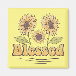 Gezegend Zonnebloemen Magneet