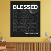 Gezegende Affirmatie Typografie Canvas Afdruk (Insitu (Woonkamer))