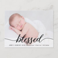 Gezegende baby geboorte aankondiging script dank u