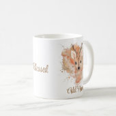 Gezegende Bambi Deer voegt Jouw naam toe Koffiemok (Voorkant rechts)