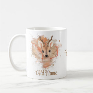 Gezegende Bambi Deer voegt Jouw naam toe Koffiemok