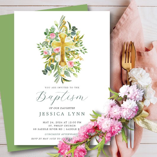 Gezegende Beginnings Baptisme Uitnodiging