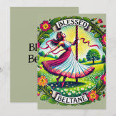 Gezegende Beltane Kaart (Voorkant / Achterkant)