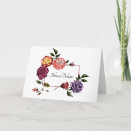 Gezegende Beltane Rozen gevouwen Wenskaart Kaart