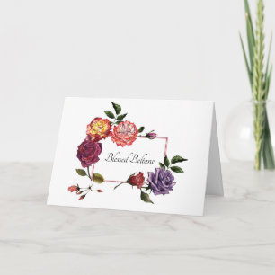 Gezegende Beltane Rozen gevouwen Wenskaart Kaart