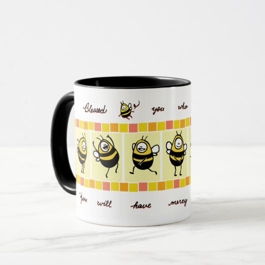 Gezegende bijen mok (Voorkant links)