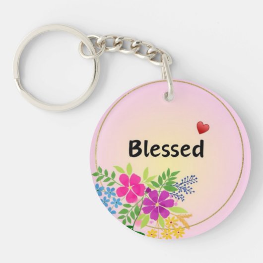 Gezegende Bloemen Sleutelhanger – Inspirerend Gift (Voorkant)
