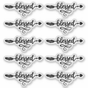 Gezegende Boho Hearts Arrow Stickers