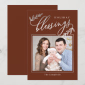 Gezegende Branch Vakantie Fotokaart Feestdagenkaart (Voorkant / Achterkant)