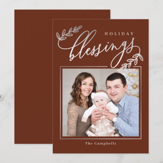 Gezegende Branch Vakantie Fotokaart Feestdagenkaart (Voorkant / Achterkant)