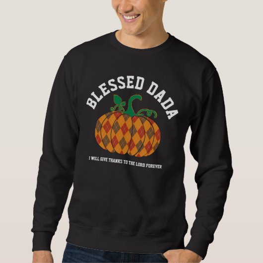 GEZEGENDE DADA Plaid Pumpkin Thanksgiving Herfst Trui (Voorkant)