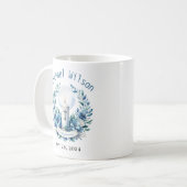 Gezegende Dag Eerste Heilige Communie Bloemen Koffiemok (Voorkant links)