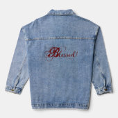 Gezegende denim jas (Rood) Jacket (Achterkant)