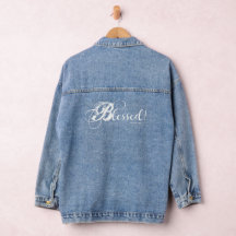 Gezegende denim jas (wit)