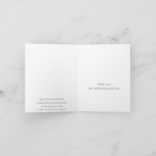 Gezegende doop dank u kaart (Binnen)