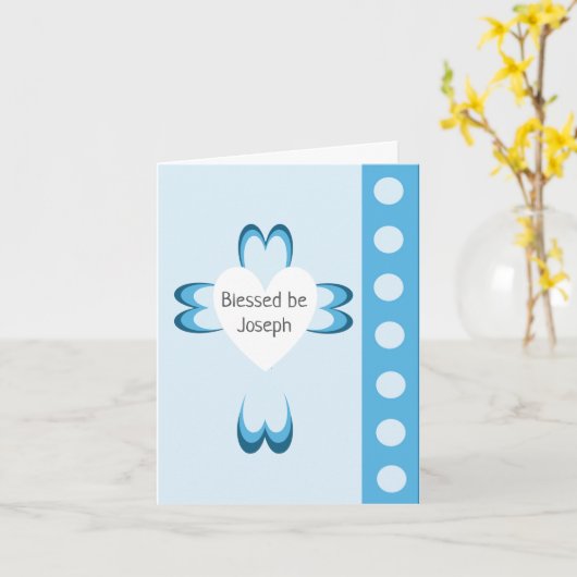 Gezegende doop dank u kaart (Gele Bloem)