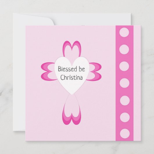 Gezegende doop Dank u, platte Kaart (Voorkant)