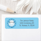 Gezegende doop Terugkeer Adreslabels Etiket (Insitu)