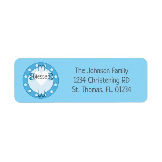 Gezegende doop Terugkeer Adreslabels Etiket (Voorkant)