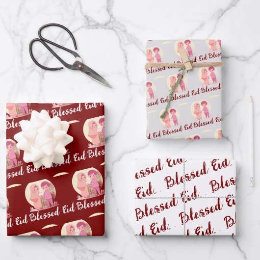 Gezegende Eid kinder cadeau Inpakpapier Vel (Voorkant)