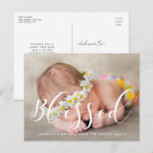 Gezegende Elegante kalligrafie fotovakantie Briefkaart (Voorkant / Achterkant)