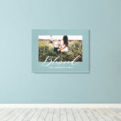 Gezegende elegante stijlvolle fotofamilie canvas afdruk (Insitu (Houten vloer))