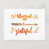 gezegende en dankbaar Thanksgiving Feestdagenkaart (Voorkant)