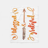 gezegende en dankbaar Thanksgiving Fleece Deken (Voorkant)