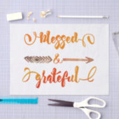 gezegende en dankbaar Thanksgiving Tissuepapier (Craft)