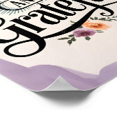 Gezegende en dankbare  Christelijke muurkunst Poster (Hoek)