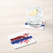 Gezegende en onstuitbare Amerikaanse vlag Kartonnen Onderzetters (Insitu)