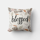Gezegende en Thankful Pillow Kussen (Voorkant)