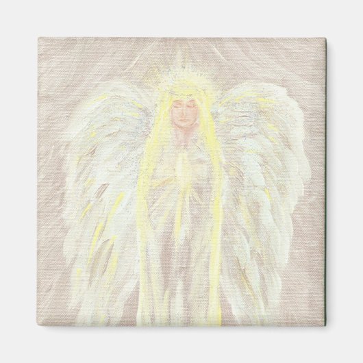Gezegende engel van gouden licht magneet (Voorkant)