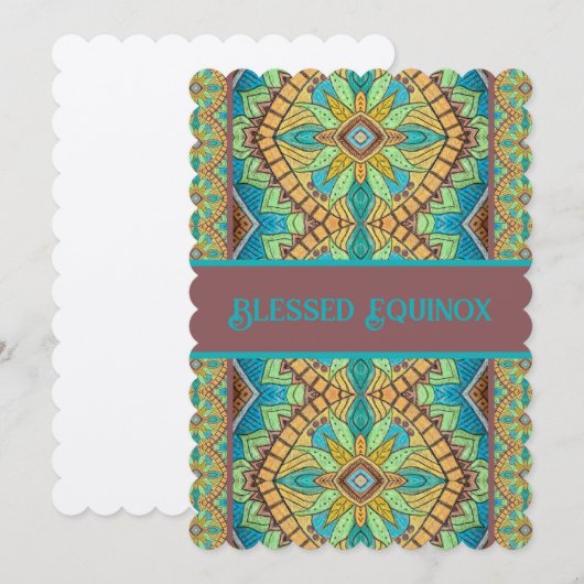 Gezegende Equinox - Inhoud Mandala Kaart (Voorkant / Achterkant)