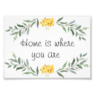 Gezegende familieposter gepersonaliseerd foto afdruk